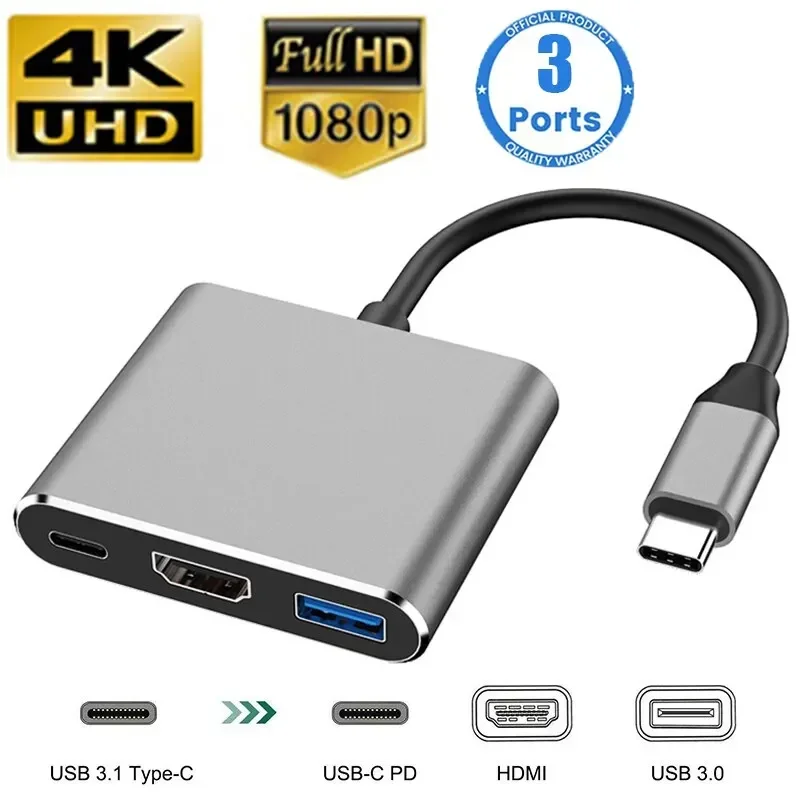 Type-C 3-in-1 Multiport Adapte - Hdmi Phone Adapter ulasan dan harga