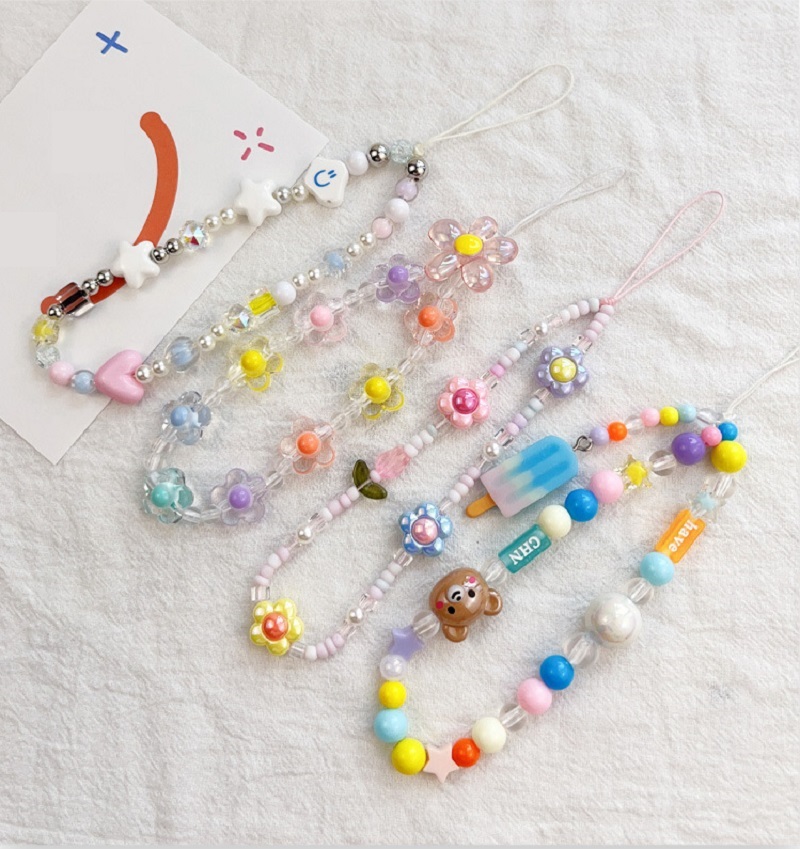 Tulip Flower Beaded Mobile Pho - Phone Accessories Crochet ulasan dan harga