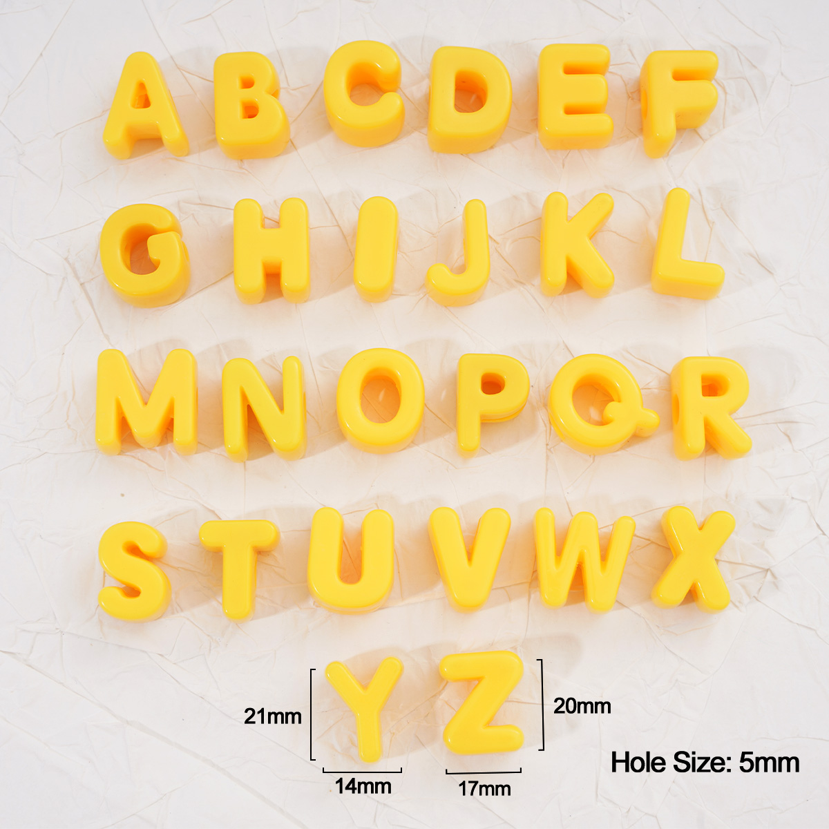 2/20pcs Yellow Acrylic Large H - Yellow Phone Accessories ulasan dan harga