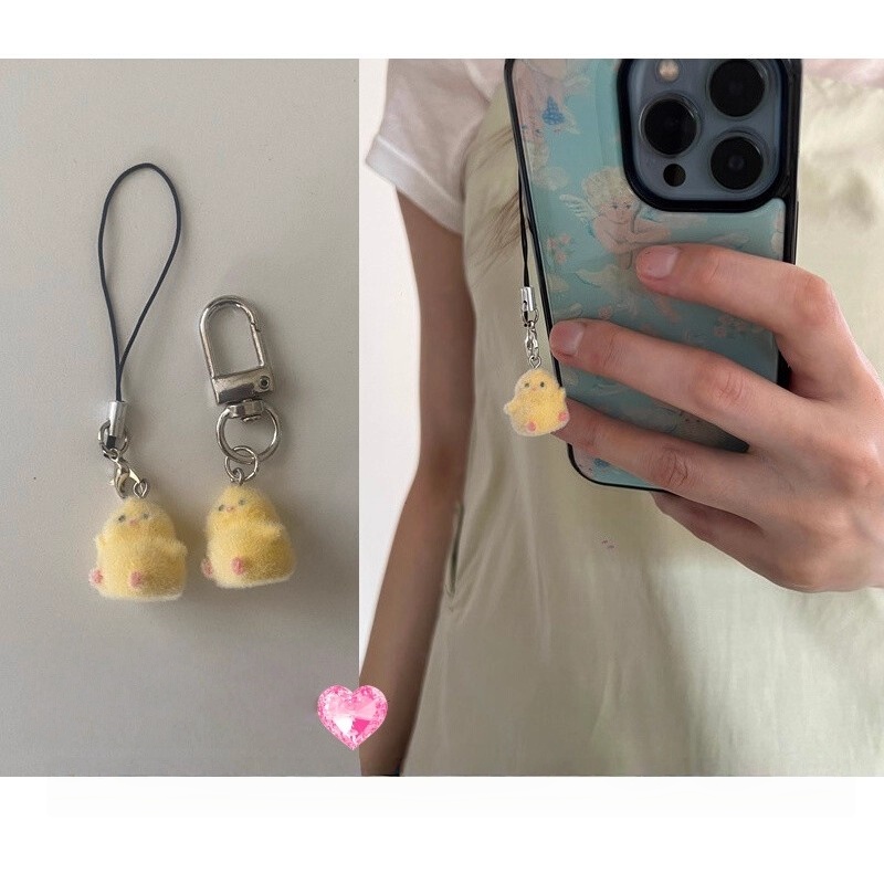 Fashion Cute Yellow Flocking P - Yellow Phone Accessories ulasan dan harga