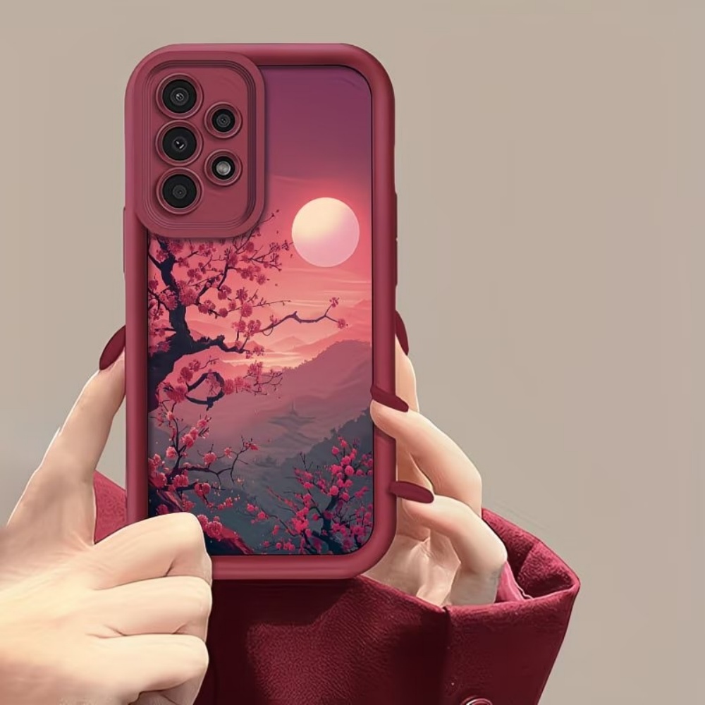 Sunset Mountain Peak Anti-Fall - Phone Accessories Red ulasan dan harga