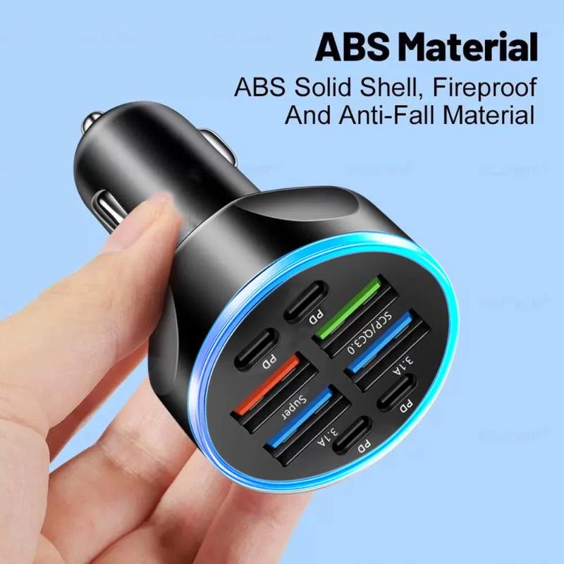 8 Ports USB C Car Charger 100W - Usb C Hub ulasan dan harga