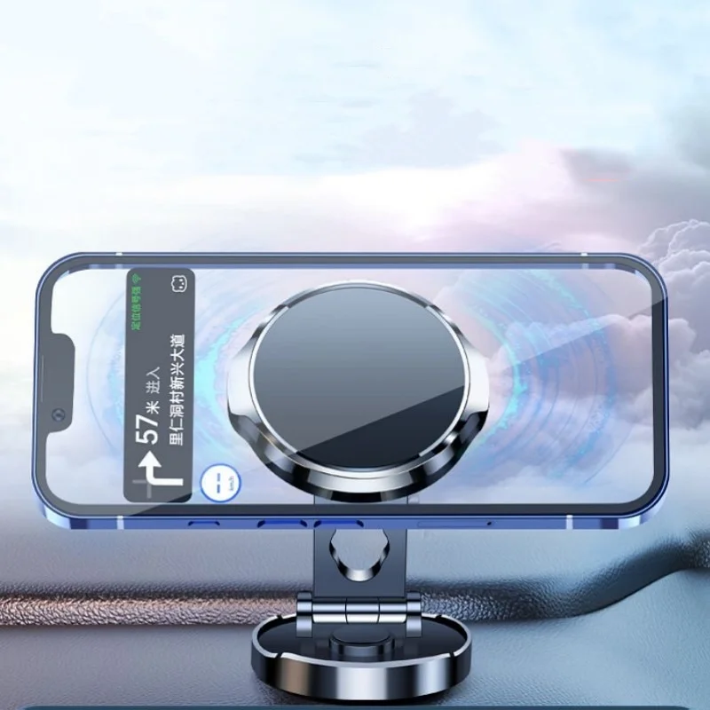 Round Folding Magnetic Car Hol - Phone Accessories Holder Car ulasan dan harga