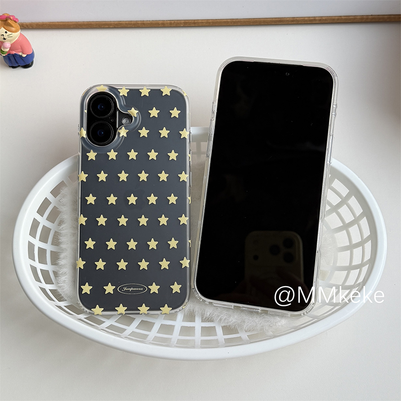 Korean Ins Yellow & White Star - Yellow Phone Accessories ulasan dan harga