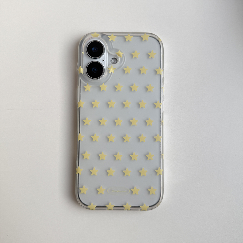 Korean Ins Yellow & White Star - Yellow Phone Accessories ulasan dan harga