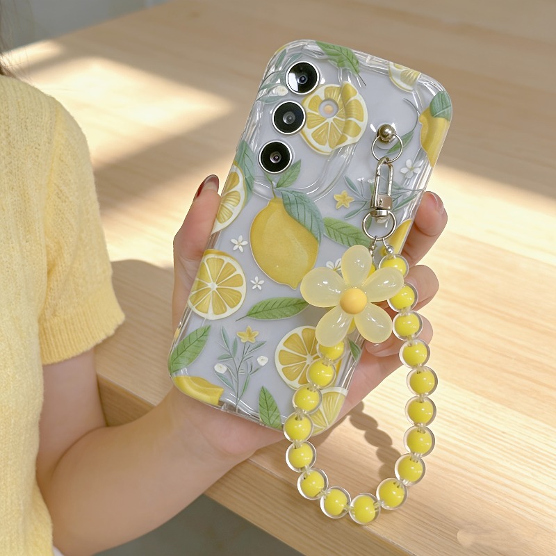 Yellow Lemon Flower Lanyard Ph - Yellow Phone Accessories ulasan dan harga