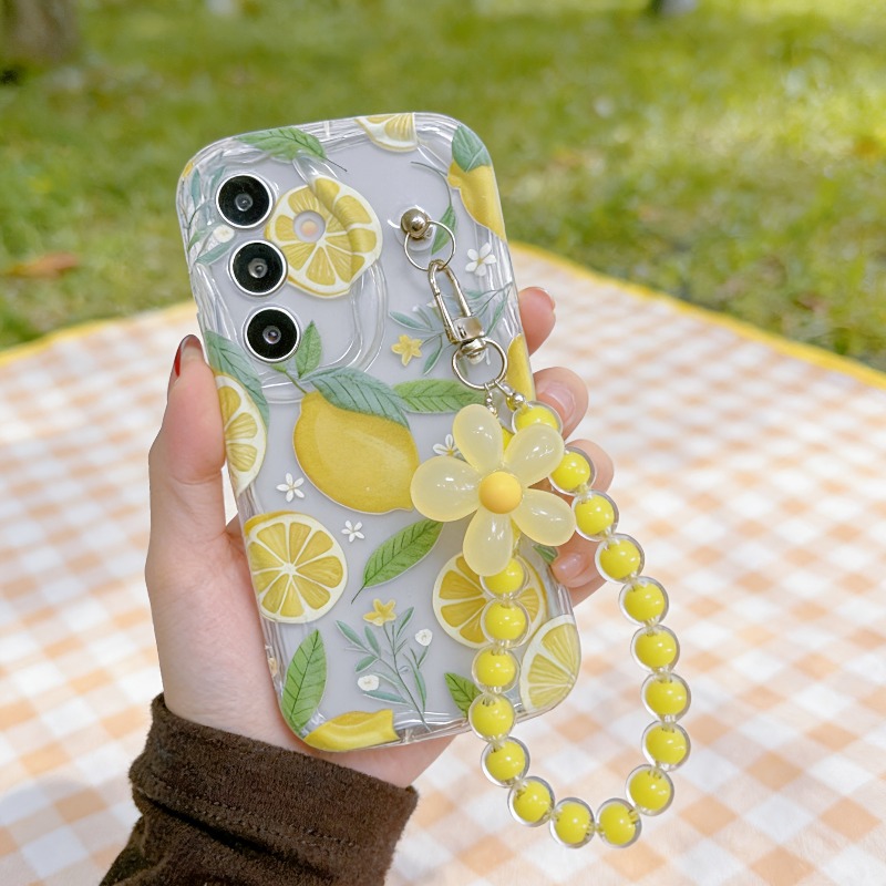 Yellow Lemon Flower Lanyard Ph - Yellow Phone Accessories ulasan dan harga