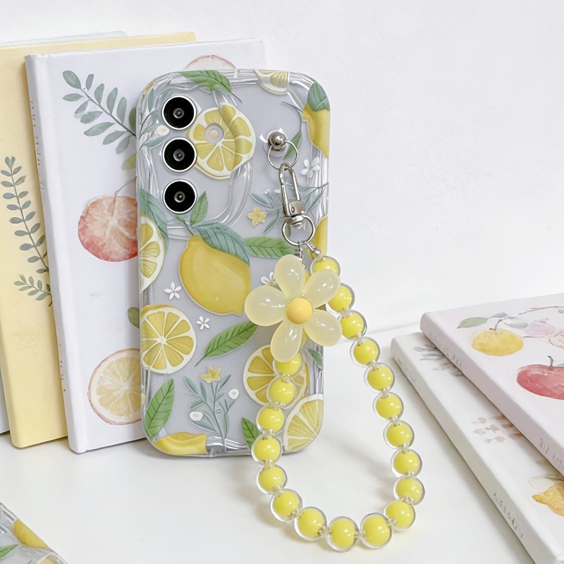 Yellow Lemon Flower Lanyard Ph - Yellow Phone Accessories ulasan dan harga