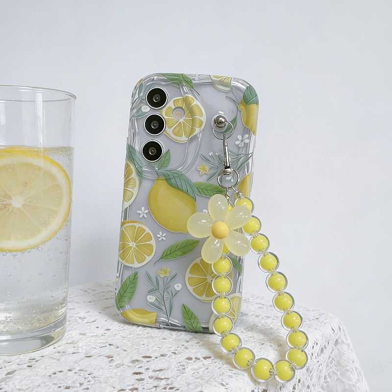 Yellow Lemon Flower Lanyard Ph - Yellow Phone Accessories ulasan dan harga