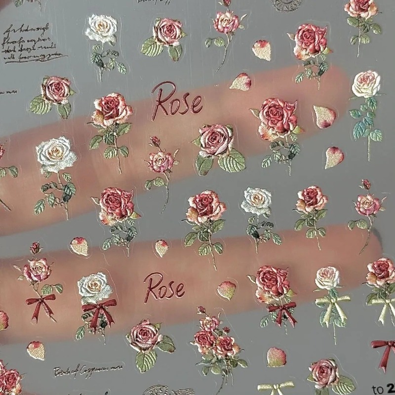 5Pcs Ins Retro Rose Sticker Hi - Phone Accessories Red ulasan dan harga