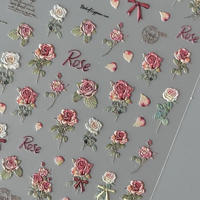 5Pcs Ins Retro Rose Sticker Hi - Phone Accessories Red ulasan dan harga