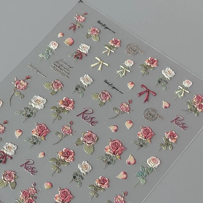 5Pcs Ins Retro Rose Sticker Hi - Phone Accessories Red ulasan dan harga