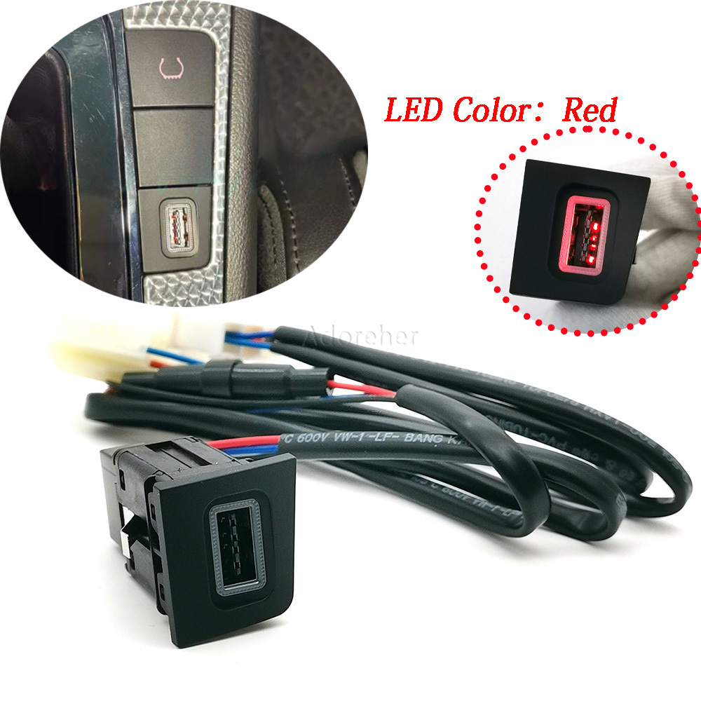 1PC Red LED Car Phone Charger  - Phone Accessories Red ulasan dan harga