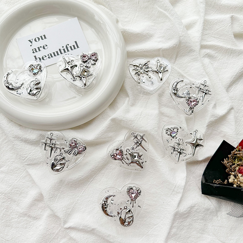 Clear Heart Phone Grip Holder  - Phone Accessories Crochet ulasan dan harga