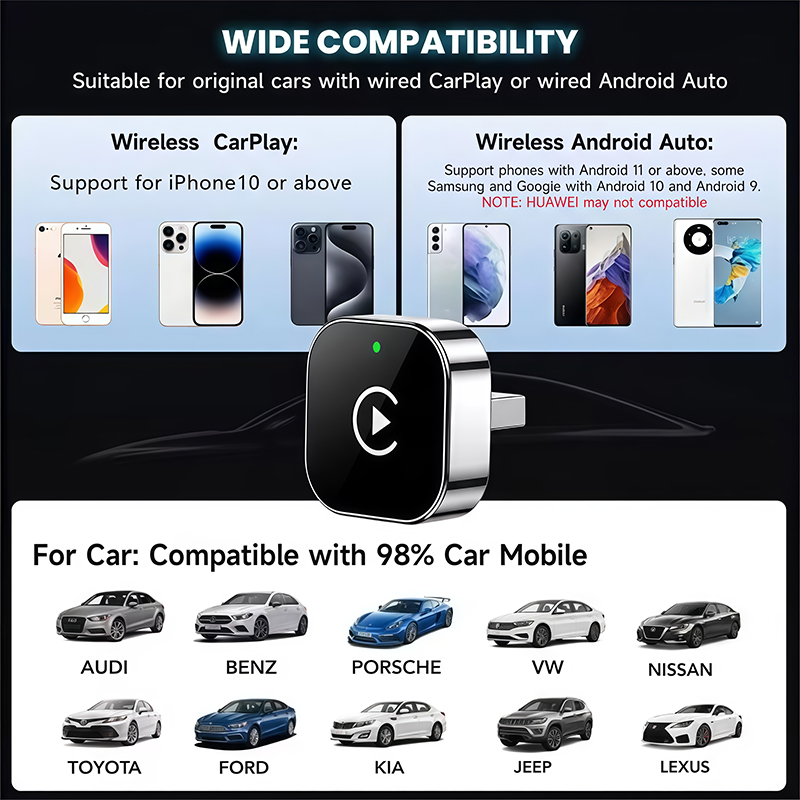 2-in-1 Wireless CarPlay Adapte - Usb C Hub ulasan dan harga