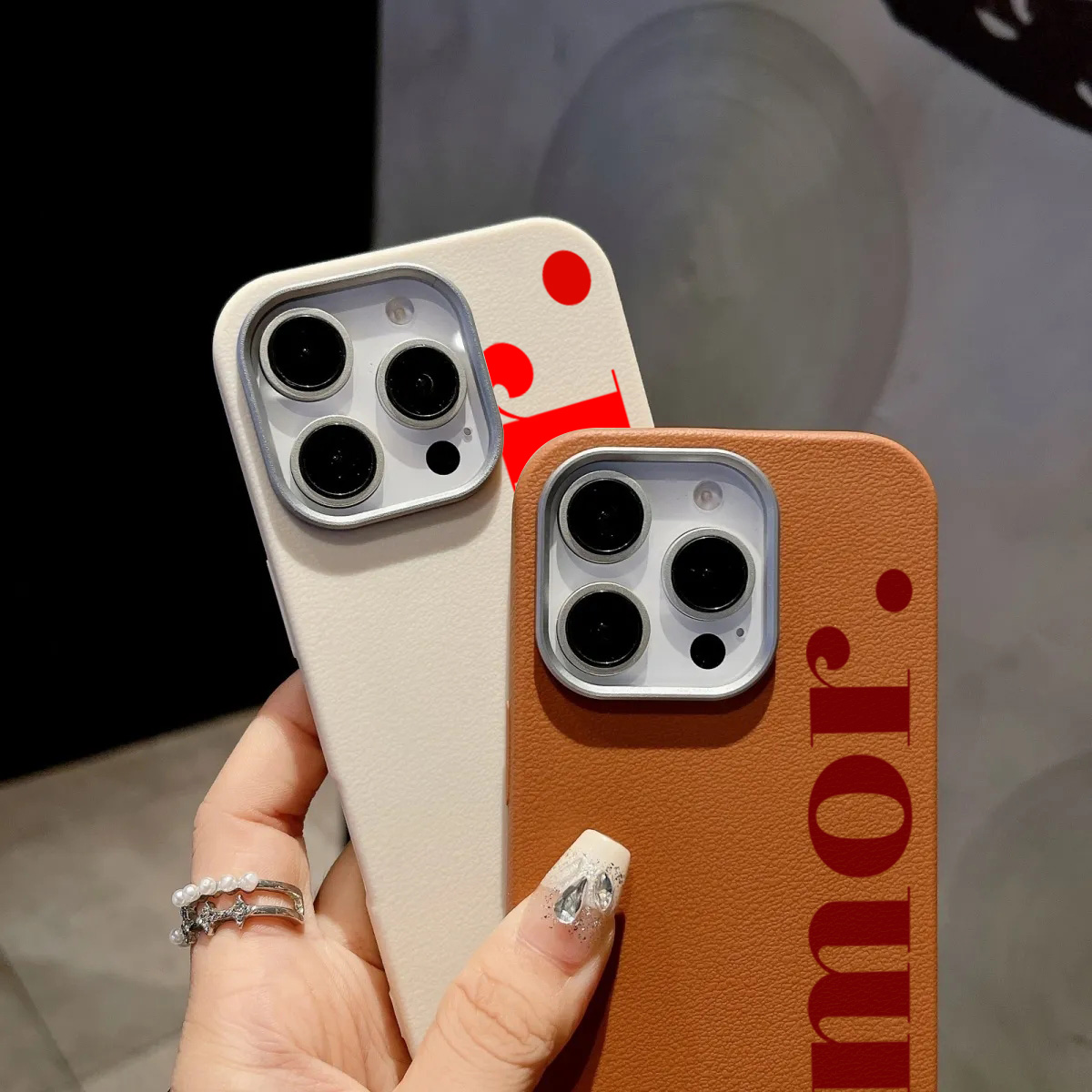 The Red Artistic Letter Lichee - Phone Accessories Red ulasan dan harga