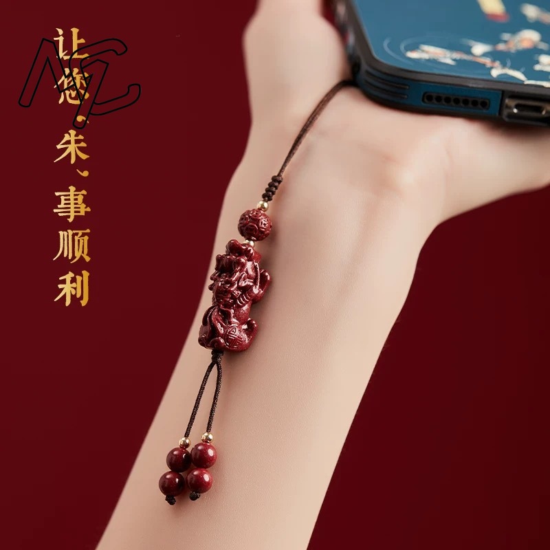 Natural Red Cinnabar Goldfish  - Phone Accessories Red ulasan dan harga