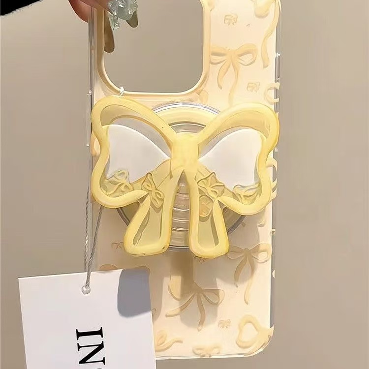 Yellow Bow Tie Shake Cartoon F - Yellow Phone Accessories ulasan dan harga