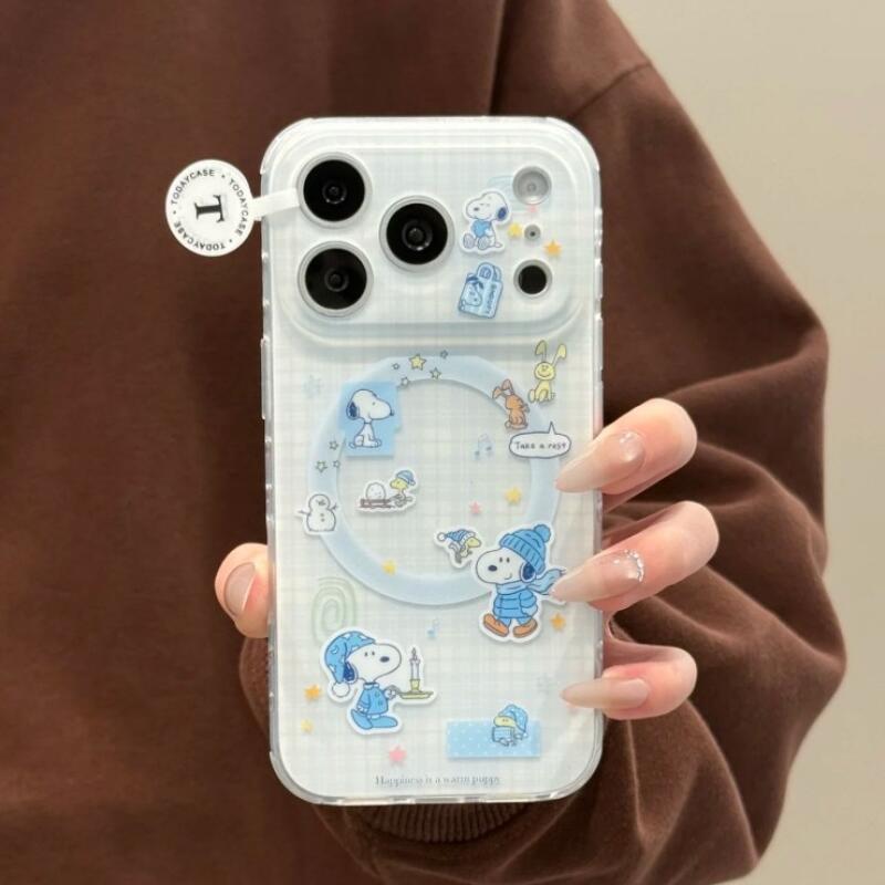 Snoopy Phone Case Kawaii Blue  - Phone Accessories From China ulasan dan harga