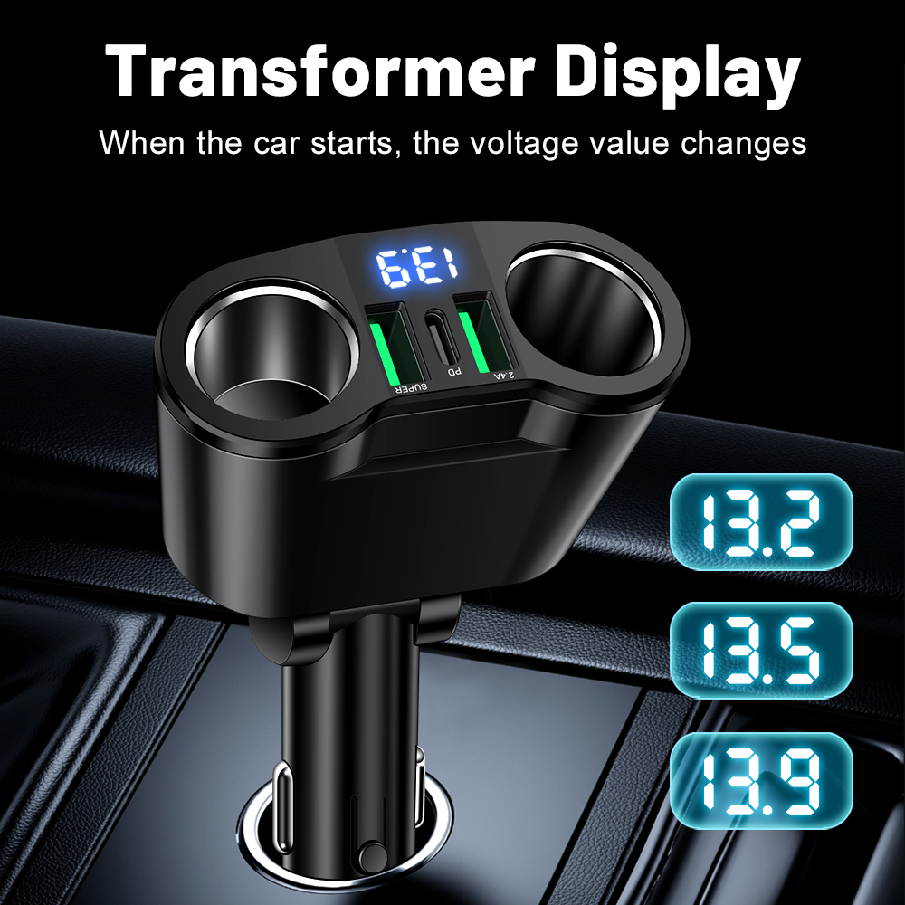 USB Car Charger Adapter Type C - Usb C Hub ulasan dan harga