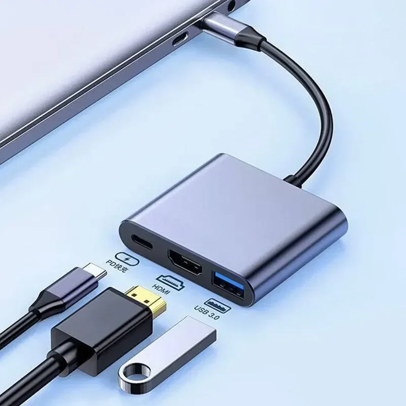 Type-C 3-in-1 Multiport Adapte - Hdmi Phone Adapter ulasan dan harga