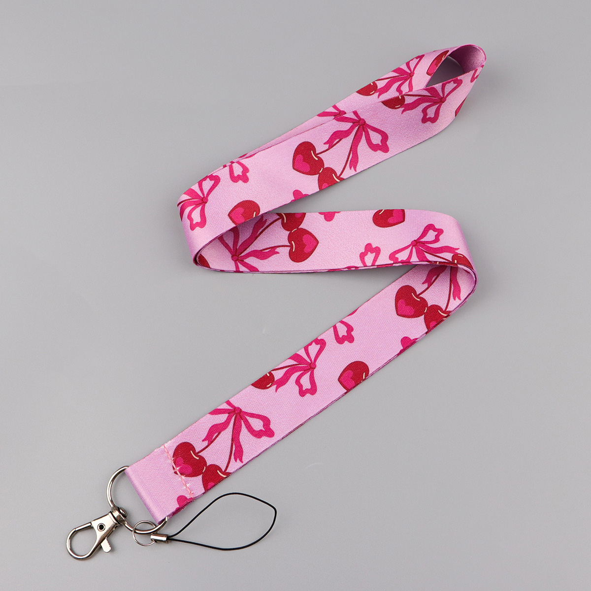 Trendy Pink Cherry Lanyard Key - Phone Accessories Red ulasan dan harga