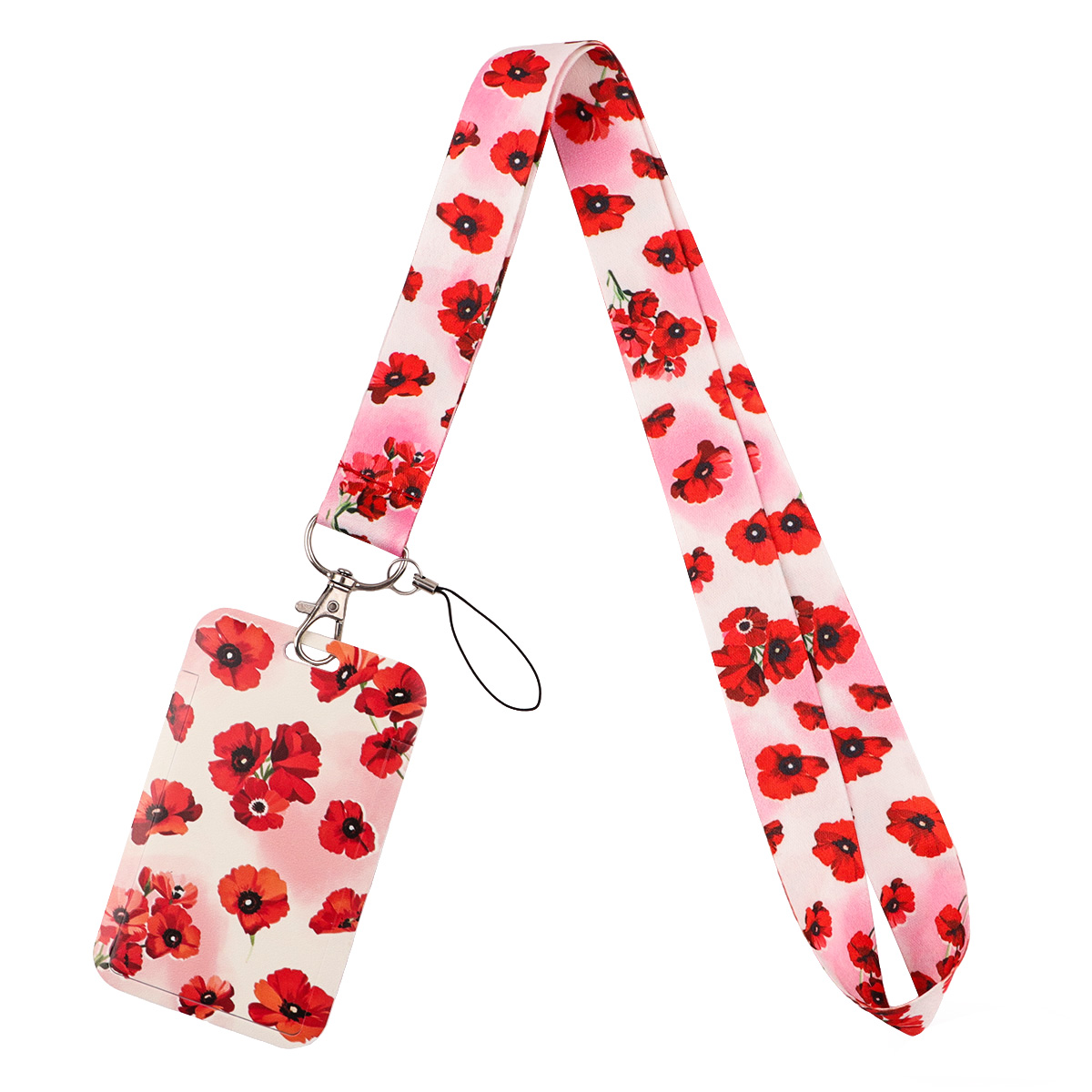 Trendy Pink Cherry Lanyard Key - Phone Accessories Red ulasan dan harga